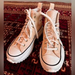 Cream Leather Converse All-Star, Chuck Taylor high-top